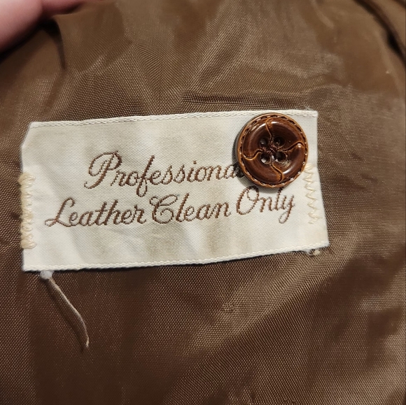 Vintage Brown Leather Shop Leather Western Style Vest from Sears. - Picture 8 of 11